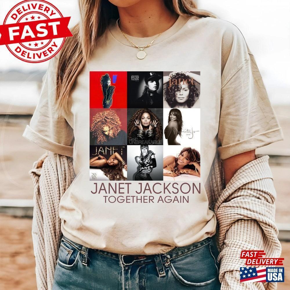 Janet Jackson Shirt Together Again Tour T-Shirt Signature Classic